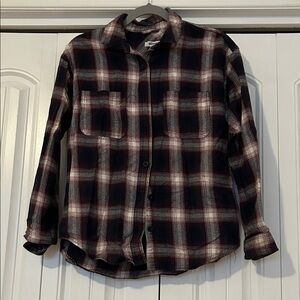 Plaid Button-Up Shirt XS